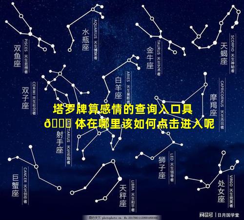塔罗牌算感情的查询入口具 🐋 体在哪里该如何点击进入呢